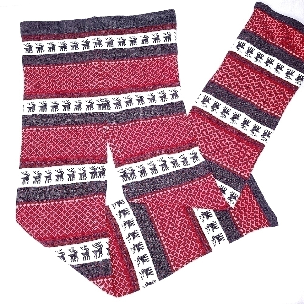 Free People high rise Knitty Kitty women's l christmas winter theme knitmates